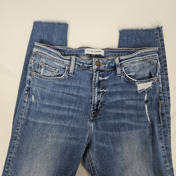 Flying monkey Factory distressed raw hem skinny jeans size 30 - Picture 6 of 12